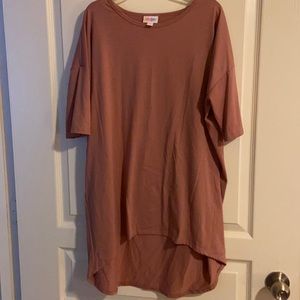 Mauve/dusty pink high low tunic